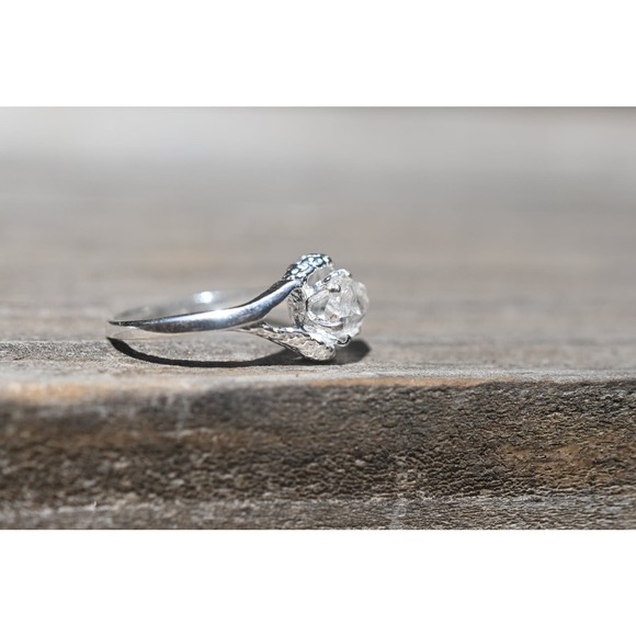 Rough Alternative Diamond Ring, Raw Stone Engagement Ring, Gift for wife - Picture 2 of 4